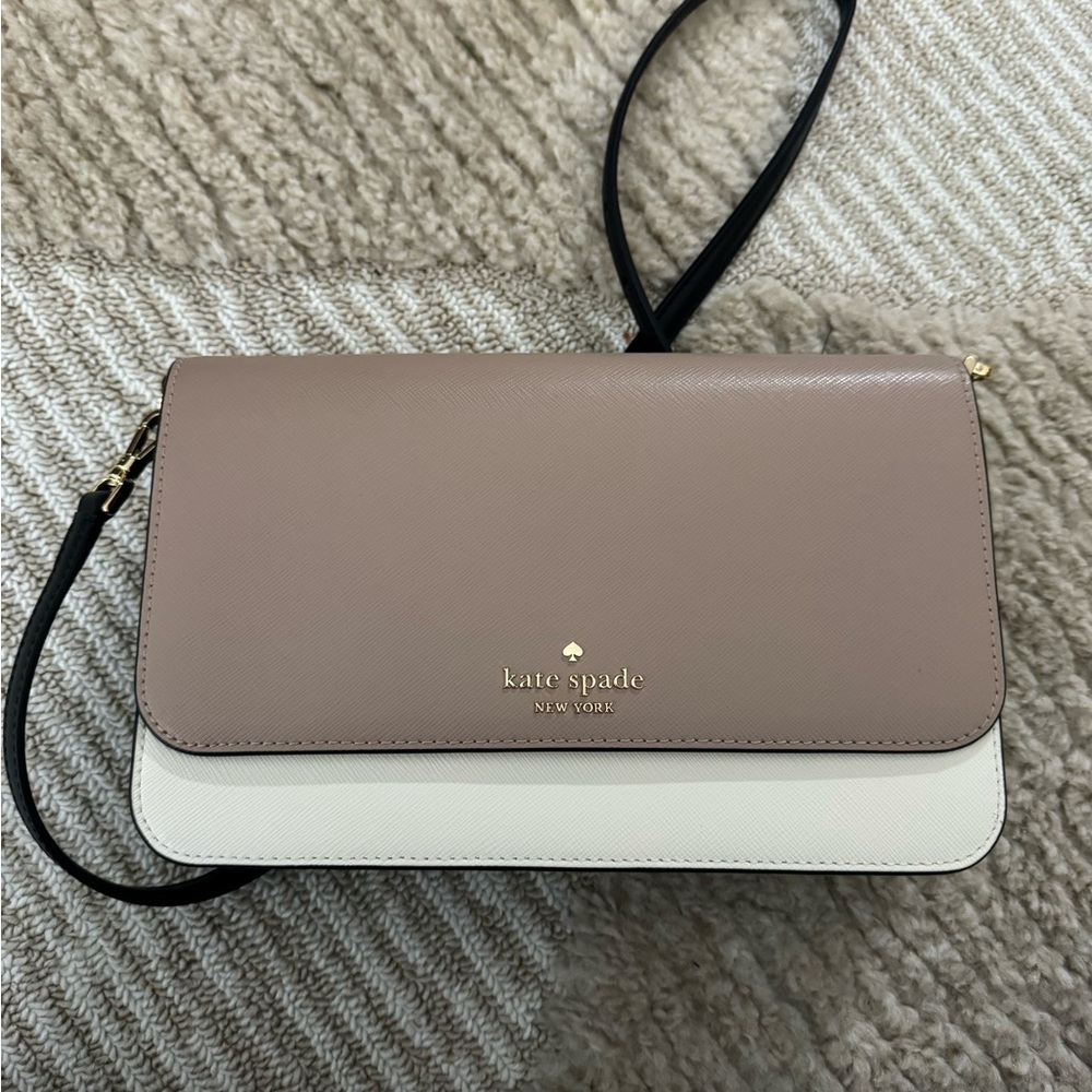 Kate Spade Tan and Cream Crossbody Bag